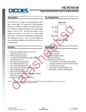 74LVC1G126SE-7 datasheet  